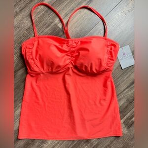 ATHLETA NWT tankini swim top. Gorgeous bright Orange.
